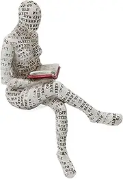 Bookcase Decor, Sculptures Home Decor, Pulp Reading Female Statue Decoration Thinker Statue Coffee Table Decor, Used for Living Room, Desk, Bookshelf, Office Desktop Home Decoration(Style5)