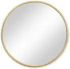 Gold Round Wall Mirror 20" Rustic Matte Decorative for Bathroom Entry Dining