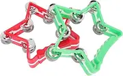 WHAMVOX 2pcs Hand Bell Rattle Hand Bell Five-Pointed Star Handbell Handbell Plastic