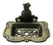 Bronzed Pineapple Bar Soap Dish Holder Cast Iron