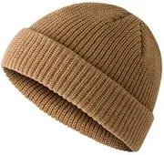 [AIMALL] Men's Women's Mini Bucket Hat Winter Soft Knitted Dockers Skull Hat Knitted Cuff Hat Winter Warm Hat