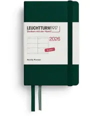 [LEUCHTTURM1917] Weekly Planner Mini (A7) 2026 in Forest Green