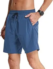 [Okdance] Men's Gym Running Shorts Quick Dry Breathable Athletic Shorts with Two Pockets for Jogger Trainning Workout Sport