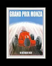 1938 Monza Grand Prix - Matted for 11x14 Frame