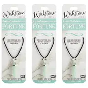 3PK Wishstone Collection Aventurine Stone of Fortune Point Pendant Jewellery GRN