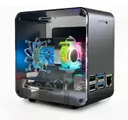 ElectroCookie Raspberry Pi 4 Case, Aluminum Mini Tower Case Matte Black
