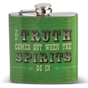 Truth & Spirits 6 oz Stainless Steel Alcohol Flask
