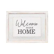 Hamptons Style Welcome to our Home Wall Art 40x30cm