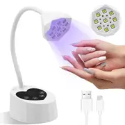 UV LED Nail Lamp Rechargeable Fast Curing with 3 Timers Auto Sensor for Gel Nails
