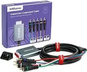 BITFUNX NGC Component Cable Adapter - Supports Video (3RCA) and Audio (2RCA), Plug & Play Video Game Adapter With No Lag, Converter for NGC Console (6 ft)