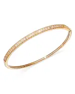 Bloomingdale's Fine Collection Diamond Baguette Bangle Bracelet in 14K Yellow Gold, 1.00 tcw