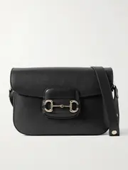 [Gucci] Gucci - Horsebit 1955 Leather Shoulder Bag - Black - One size One size Black