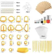 Polymer Clay Cutters, 140 Pcs Polymer Clay Tools with Earring Cards