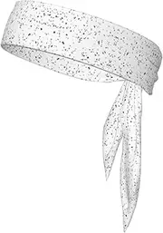 [Ghjkfbf] Black White Speck Print Sports Headband Sweat Wicking Sweatband for Men Women Running Cycling Yoga Fitness Workout