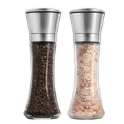 Salt and Pepper Grinder Set Combo - Black Pepper,Herb Shakers Mill Refillable...