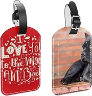 [WOSHJIUK] Luggage Tags,2 Pack Labels Suitcase Tags,Dog Corso Dog Look,Luggage Tags Privacy Protection Travel Bag Tag