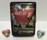 NEW Demadco ART HEARTS KEY in box LET IT GO MAKE PEACE Pocket Valentines Day