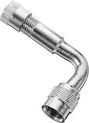 90Degree Angled Car Motorcycle Stem Extension Adapter Durable Silver Valve Extender for Easy Installation Bikes and Scooters
