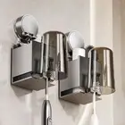 Space Aluminum Suction Cup Electric Toothbrush Holder for Home