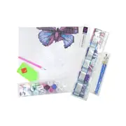Art Boxd 2-in-1 Canvas Colour By Number & Diamond Art Kids Painting Butterflies