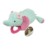 CARTER'S TEAL + PINK BABY MUSICAL ELEPHANT 62079 STUFFED ANIMAL PLUSH TOY NEW