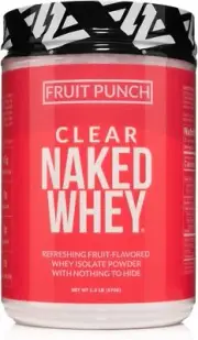Clear Naked Whey Protein Isolate, Fruit Punch, 100% Iso Protein Powder, No GMOs