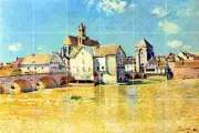 Art Alfred Sisley Bridge of Moret Mural Ceramic Backsplash Bath Tile #1496