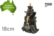 18cm Plague Doctor Backflow Burner Incense Holder Back Flow Statue Figurine Gift