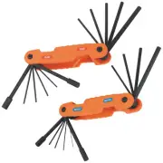 Klein Tools 70552 Pro Folding Hex Key Set, SAE and Metric, 21 Pieces