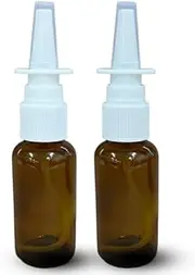 Practix Refillable 1 oz Amber Glass Nasal Spray Bottles | Travel-Friendly, Empty & Durable for Saline Solution (2)