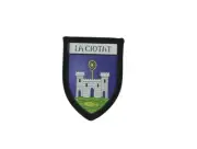 Patch printed embroidery travel souvenir shield crest city france flag la ciotat