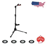 Compact Guitar Stand with Tripod Legs & Padded Body Cradle for Stability