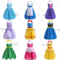 在飛比找蝦皮購物優惠-台灣直發 全店免運 兒童圍裙 兒童罩衣 公主風圍裙 可愛卡通