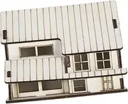 YARNOW Miniature House Christmas House Micro House Christmas Decor Christmas Model Household Duster Miniature Model Gingerbread House Model Bulb Kits Picture Kits Wood Beige