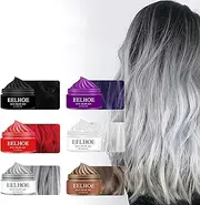 EnMart 6 Pcs Temporary Hair Dye, Hair Color Wax, Natural Hold, Easy To Wash, Hair Styling Pomade for Party, Cosplay, Masquerade, Nightclub, Halloween