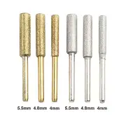 6* Diamond Coated Cylindrical Burr Chainsaw Sharpener Grinder Chain Saw-Grinding