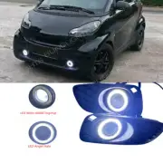 White Angel Eye Halo LED DRL Fog Lamps Light Kit For Smart Fortwo 2008-2012 US (for: Smart)