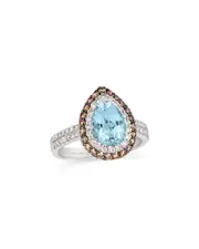 Le Vian Tranquility 14K 1.75 ct. tw. Diamond & Aquamarine Half-Eternity Ring