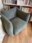 Brand new Temple & Webster chenille green armchair