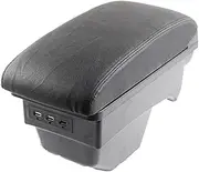 Leather Armrest Compatible For Citroen C4 2011 2012 2013 2014 2015 2016 2017 2018 Car Storage USB Interface Box Arm Rest Modification