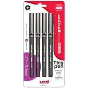 Uni-Ball Micro Deluxe Rollerball Pens Black 4 Pack