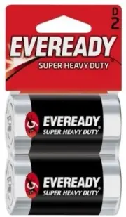 Eveready Super Heavy Duty D Batteries 2 ea (Pack of 11)