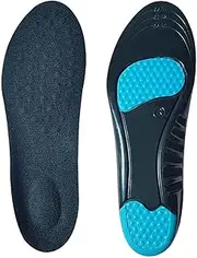 [TYUXINSD] Soft Women Men Gel Sport Insoles Shock Absorbing PU Running Basketball Cushioning Insert Pad Inner Shoe Sole for Plantar Fasciitis (Color : Yellow, Size : L (EU 42-44)) (Color : Blue)