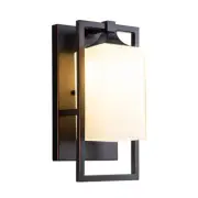 Vintage Bronze Sconces Wall Lighting 1-E26 Lights Bathroom Milk Glass Wall Li...