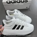 1807-ADIDAS GRAND PLATFORM 白底黑線 厚底增高款 白黑 IE1092