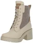Franco Sarto L-Dizzy Chiffon Fashion Zip Lace Up Booties Casual Mid Calf Boots