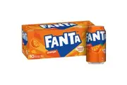 Fanta Orange Soft Drink Multipack Cans 375ml X10 Pack
