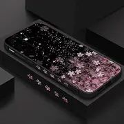 Luxury Sakura Lanyard Case for Samsung Galaxy S24 S23 S22 Ultra S21 S20 FE S25 A56 A52 A53 A14 A34 A54 A15 A25 A35 A55 5G Cover,A594 Black,for Samsung A15 5G
