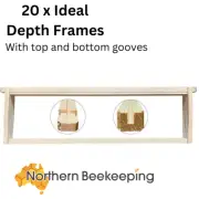 20 x IDEAL DEPTH UNASSEMBLED BEE FRAMES BEEHIVE BEE HIVE NZ PINE FLAT PACK FRAME