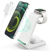Wireless Charging Station, 3 in 1 Fast Desk Charging Station, Wireless Charger